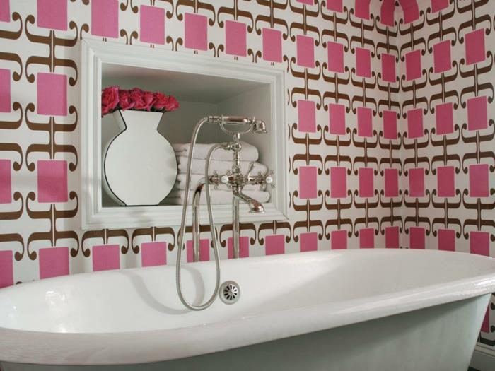 ταπετσαρία μοτίβο μπάνιο τοιχογραφία ταπετσαρία φρέσκο ​​μοτίβο μπανιέρα