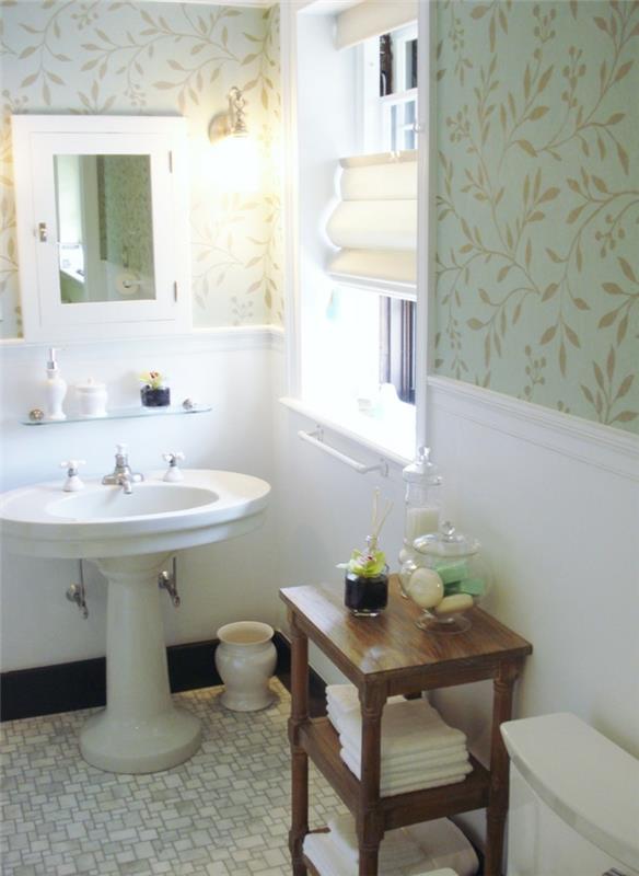 μοτίβο ταπετσαρίας μπάνιο τοιχογραφία τοίχου πράσινο floral μοτίβο