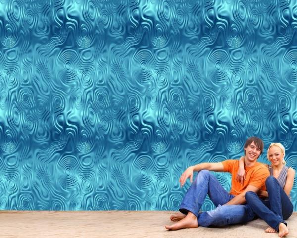 μοτίβο ταπετσαρίας μπλε αποχρώσεις όμορφο σχέδιο τοίχου