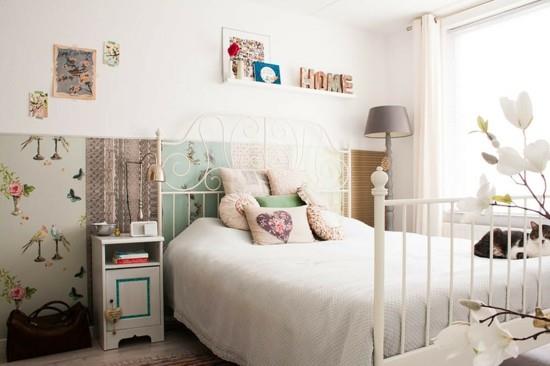 απορρίμματα ταπετσαρίας shabby chic ιδέες διακόσμησης τοίχου