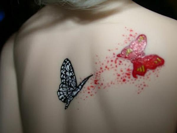 τατουάζ δροσερά τατουάζ 3d 2 πεταλούδες