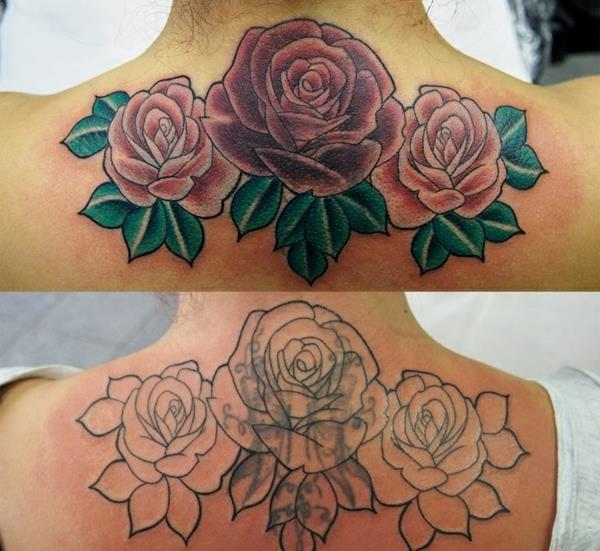 χρώμα τατουάζ χρωματιστά τριαντάφυλλα σωστή ηλικία τατουάζ