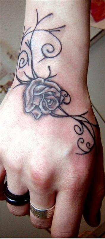 τατουάζ καρπό σχεδίαση τριαντάφυλλο