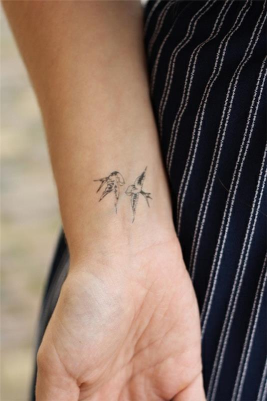 τατουάζ καρπού ελευθερία έμπνευση πουλιά