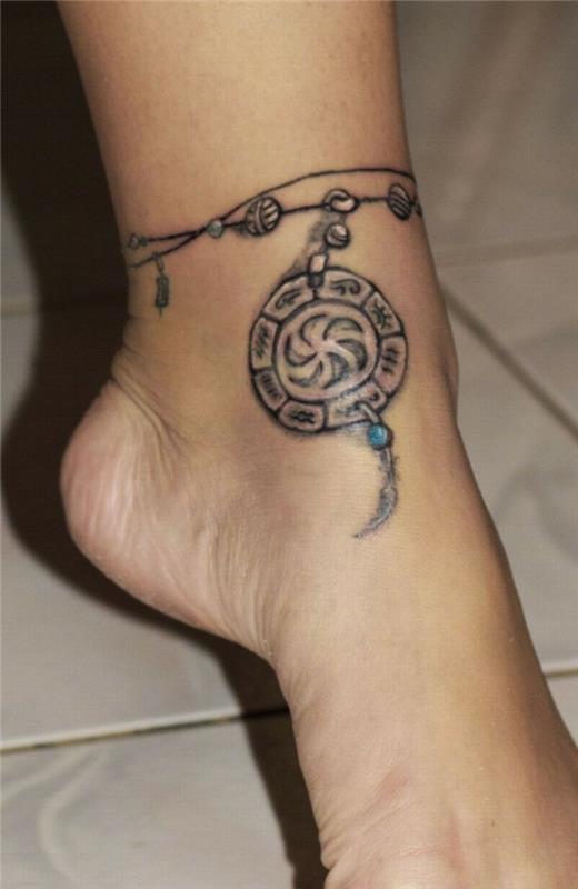 τατουάζ αστράγαλο κομψή ιδέα για τατουάζ