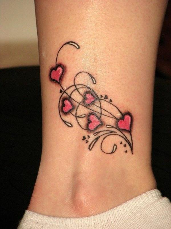 τατουάζ μοτίβα πόδι τατουάζ καρδιές γυναίκες τατουάζ
