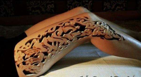 μοτίβα τατουάζ δροσερό τατουάζ τρισδιάστατο πόδι