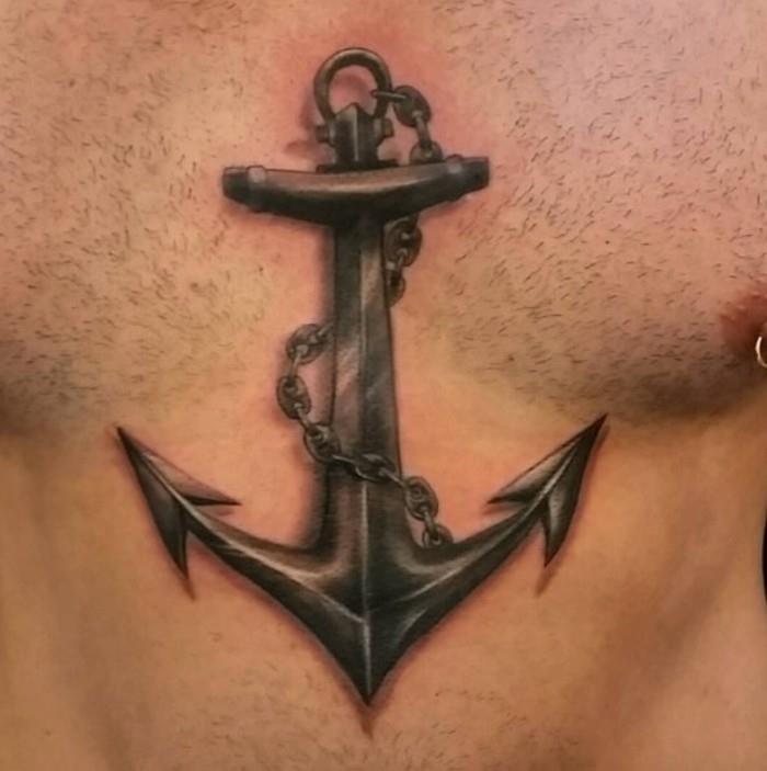 μοτίβα τατουάζ άνδρες αγκύρωση τατουάζ στο στήθος