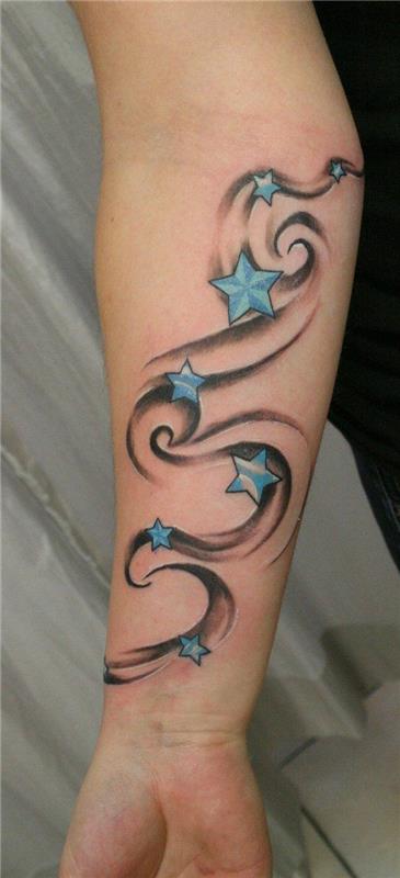 τατουάζ αστέρια που σημαίνει αντιβράχιο