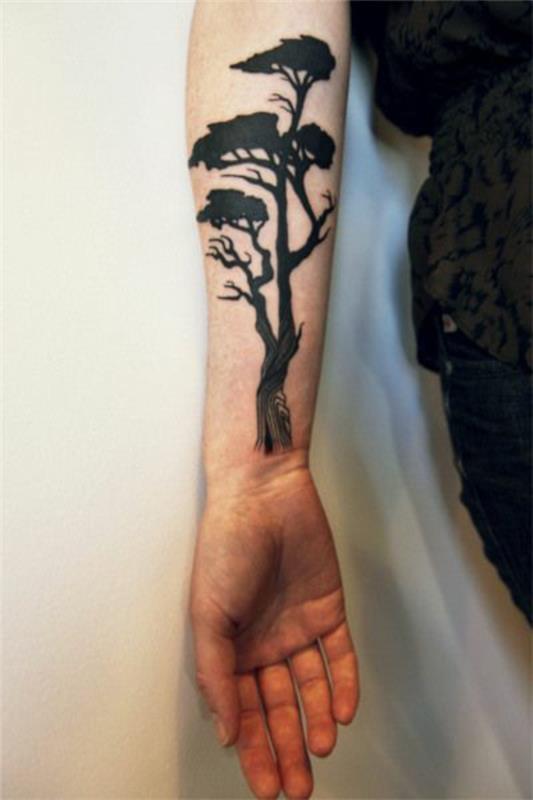 δέντρο τατουάζ βραχίονα μοτίβα
