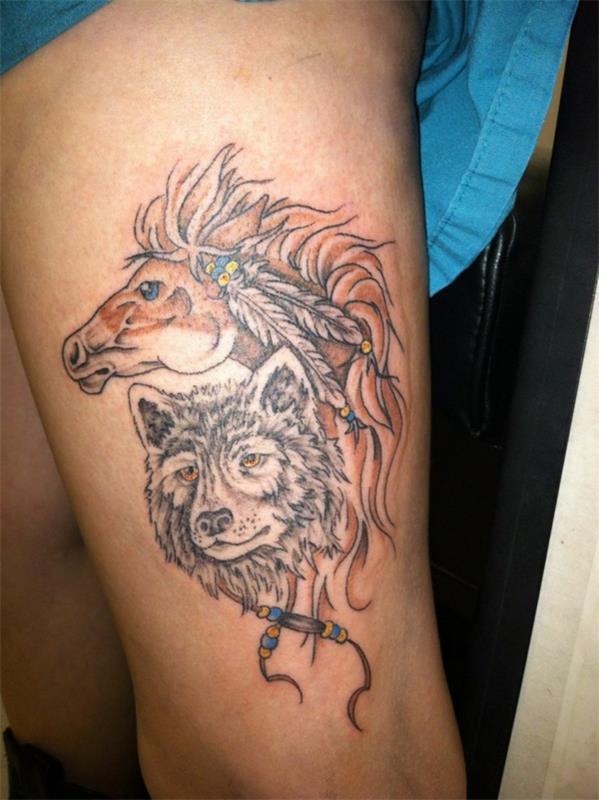 ιδέες για τατουάζ για τατουάζ λύκος και άλογο