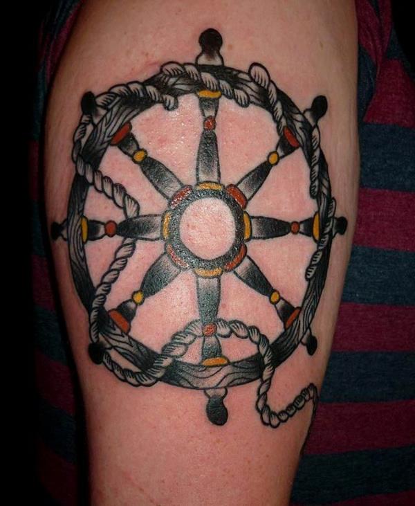 τατουάζ εικόνες άνω βραχίονα τατουάζ πλοίο τιμόνι