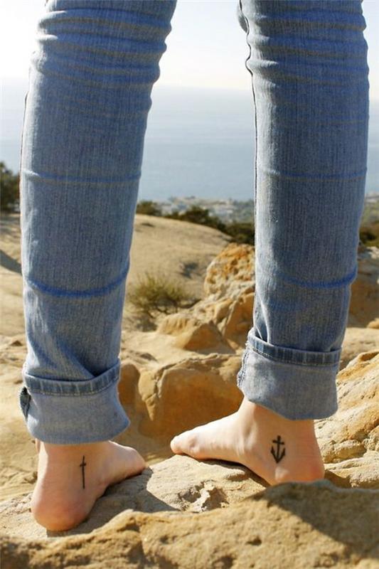 ιδέες τατουάζ τατουάζ άγκυρα ποδιών