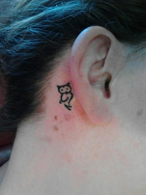 τατουάζ τατουάζ μοτίβο κουκουβάγιας αυτιών
