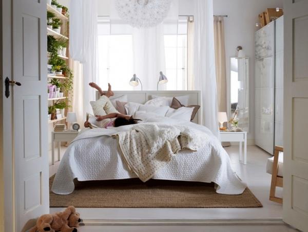 εφηβικό δωμάτιο σισάλ χαλί καπιτονέ κλινοσκεπασμένο σε λευκό χρώμα