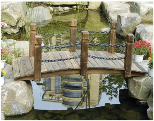 γέφυρα κήπου χτίστε μόνοι σας ξύλινες μεταλλικές αλυσίδες