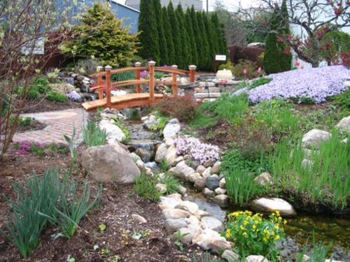γέφυρα κήπου χτίστε μόνοι σας redwood ιαπωνικό κήπο