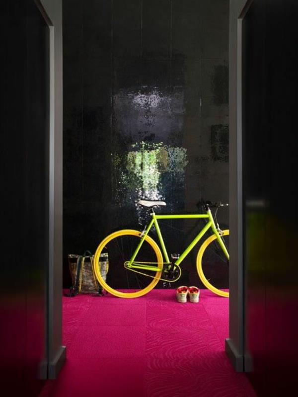 χαλιά online φθηνό όνειρο χαλί κίτρινο ποδήλατο