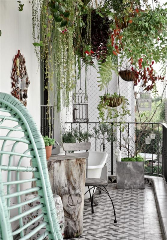 ιδέες σχεδιασμού βεράντας φυτά σε γλάστρες κρεμαστά φυτά μπαλκόνια φυτά μπαλκόνι έπιπλα
