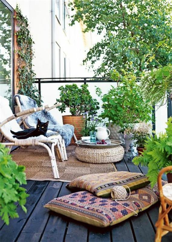 βεράντα σχεδιασμό βεράντα μπαλκόνι χαλί έπιπλα μπαστούνι