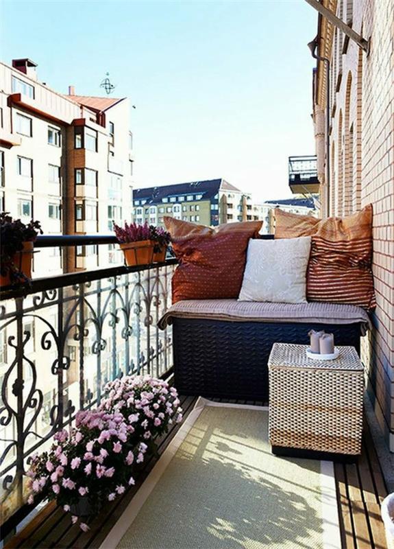 βεράντα σχεδιασμός αίθριο urban deco ιδέες χαλί αίθριο