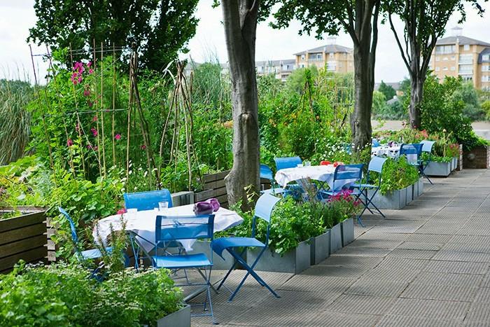 σέλες κήπου ιδέες το river cafe london photo clive nichols