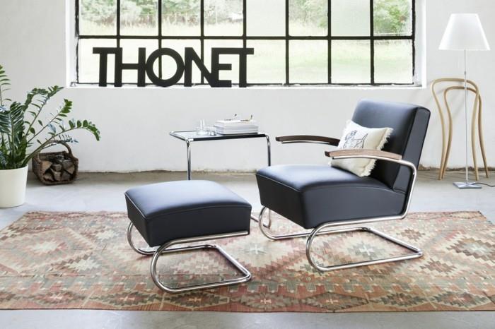 καρέκλες thonet πολυθρόνες επικαλυμμένες με σωληνοειδή ατσάλινα έπιπλα σχεδιαστών