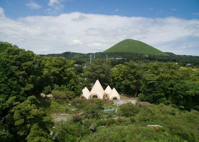 tipi σκηνή μοντέρνα αρχιτεκτονική ξύλινα τσιμεντένια σπίτια