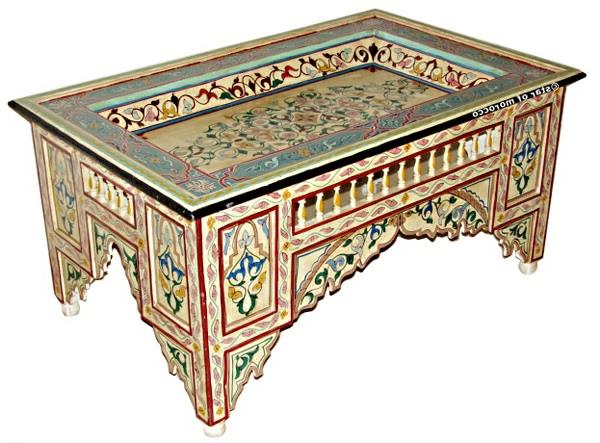 τραπέζι σχεδιασμός ξύλινο μοτίβο μαροκινά ανατολίτικα έπιπλα