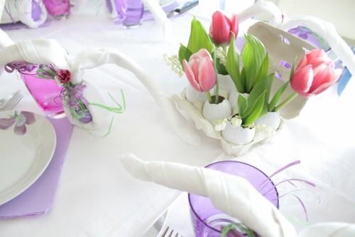 διακοσμηση τραπεζι diy ιδεες τουλιπες πασχαλινα αυγα μικρα πασχαλινα δωρα