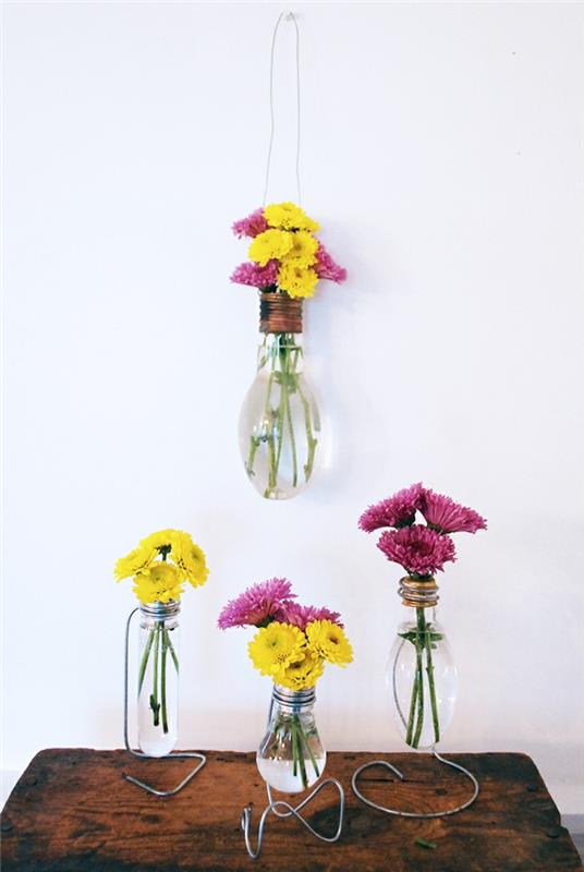 διακοσμήσεις τραπεζιού diy βάζα δημιουργικές ιδέες διακόσμησης