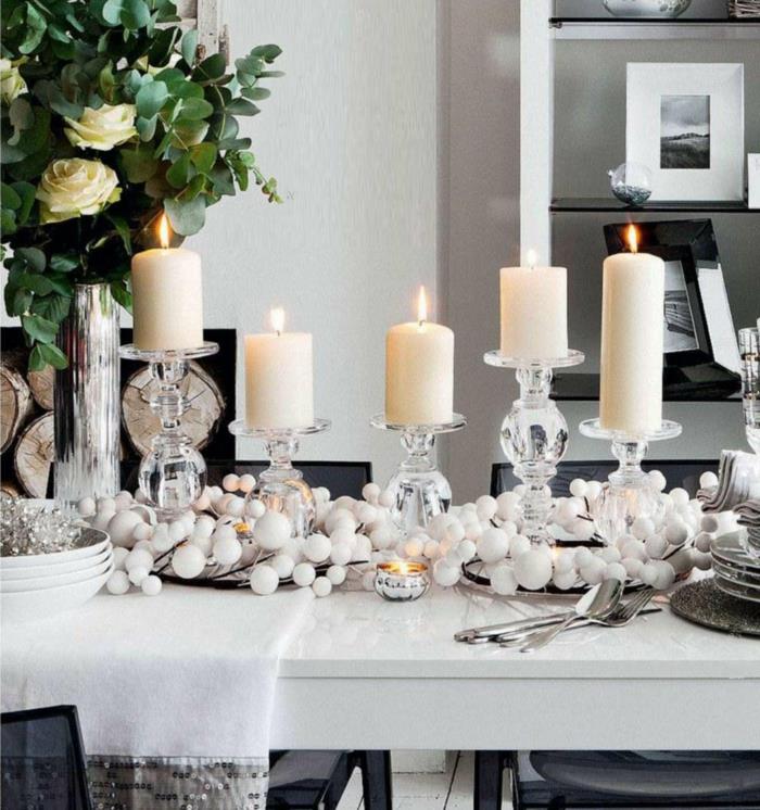 διακοσμητικό τραπέζι γιορτινή διακόσμηση κεριών λουλούδια