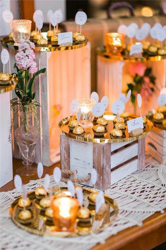 διακοσμητικά τραπέζια γάμος παντρευτείτε τον φθινοπωρινό γάμο τον Οκτώβριο χρυσό