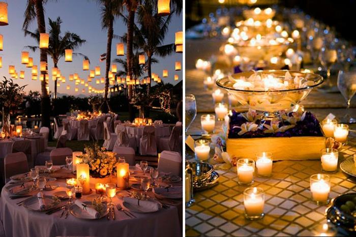 διακοσμητικά τραπεζιού γαμήλια λουλούδια διακοσμητικά κεριά φανάρια