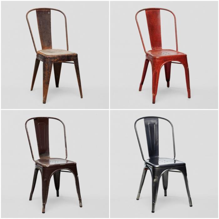 καρέκλα tolix σε διαφορετικές αποχρώσεις σχεδιαστικές καρέκλες