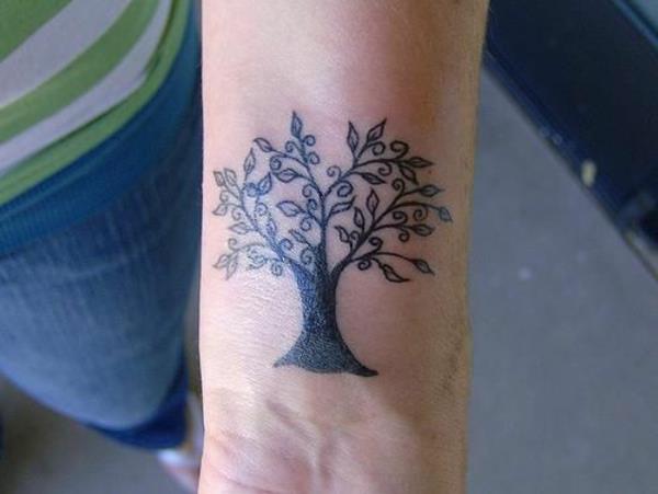 υπέροχες ιδέες για καρπό τατουάζ εικόνες δέντρο