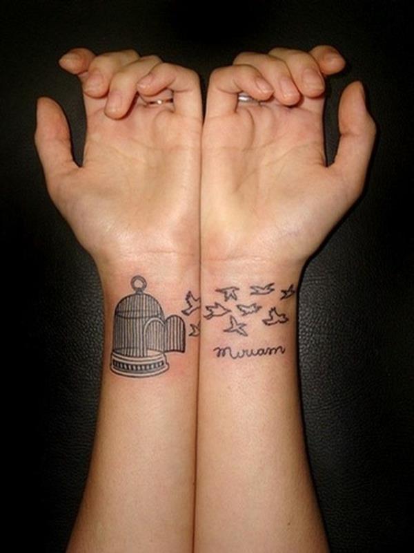 υπέροχες ιδέες για κλουβί τατουάζ στον καρπό