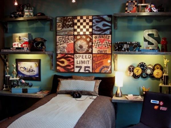 νεανικά δωμάτια αγόρια σχεδιασμός ιδεών ράφια κρεβατιών