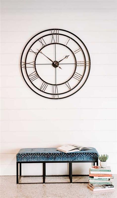 υπέροχη μαύρη ιδέα για ένα όμορφο ρολόι τοίχου