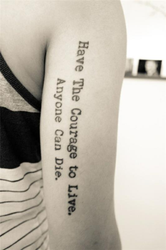τατουάζ ρητά σχεδιασμός όμορφες γραμματοσειρές τατουάζ άνω βραχίονα