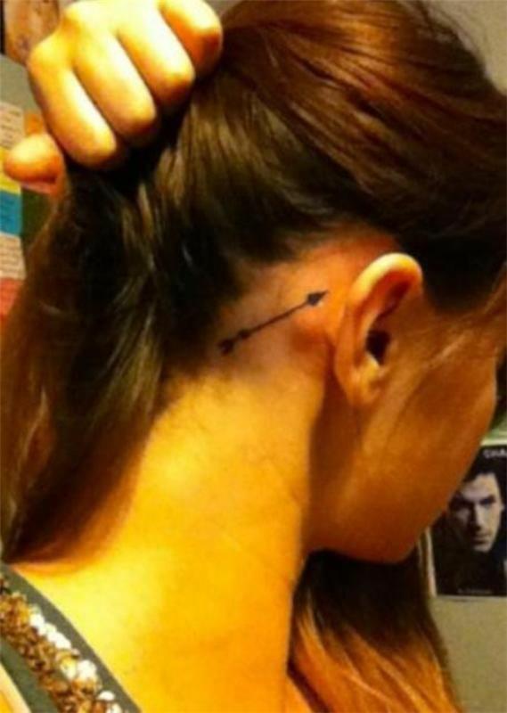 μεγάλες ιδέες τατουάζ τατουάζ αυτί βέλος