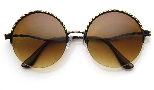 Klasikiniai auksiniai be dizainerių dizainerio saulės akiniai moterims