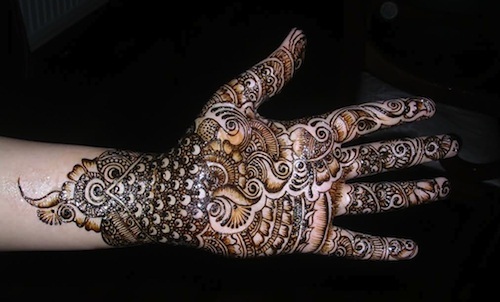 Tavuskuşu Tarzı Bengalce Mehandi Tasarım