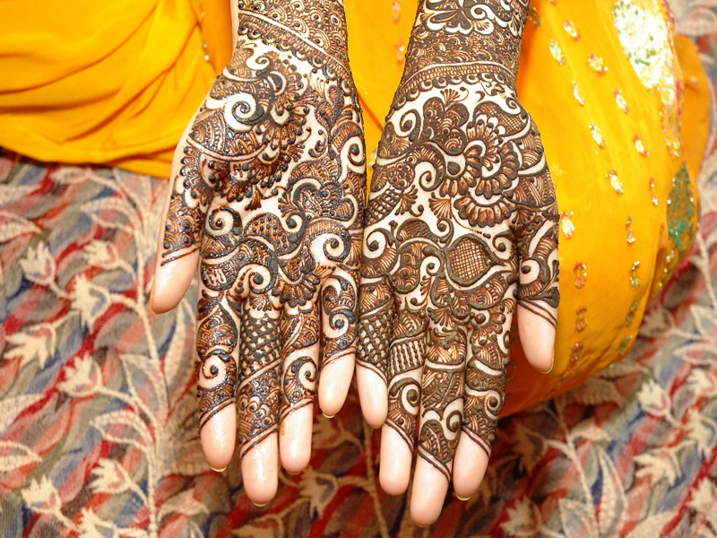 Bengali Mehndi dizainas vestuvėms