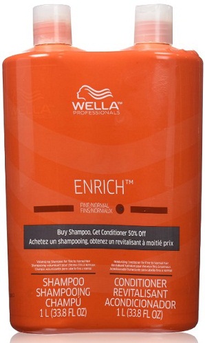 „Wella Enrich“ šampūnas & amp; Kondicionieriaus kursas Plaukų litras Duo 33,8 oz