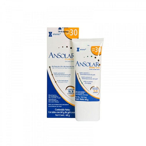 Ansolar kasdienis gelio kremas SPF 30