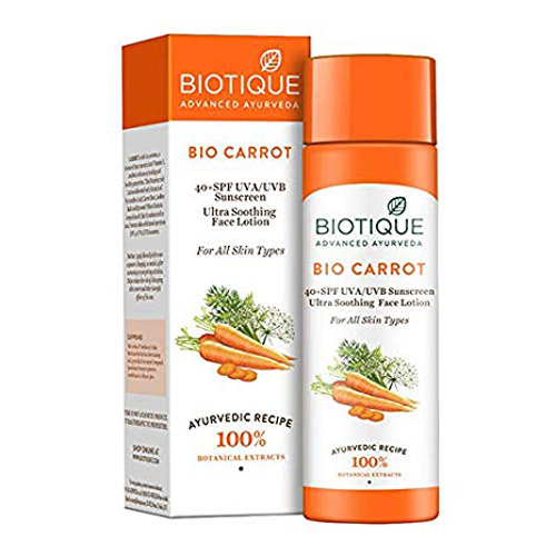 „Biotique Bio“ morkų veido ir kūno losjonas SPF 40