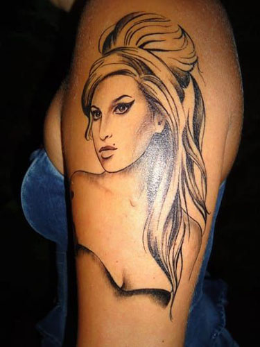 Amy Winehouse tatuiruočių dizainas