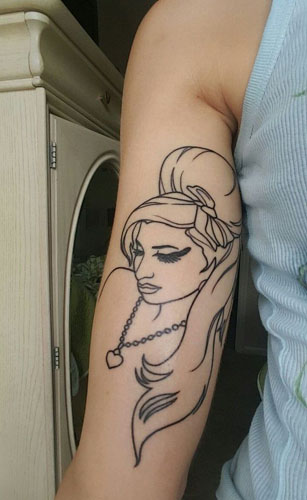 Amy Winehouse tatuiruočių dizainas 4