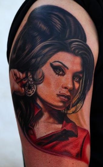 Amy Winehouse tatuiruotės dizainas